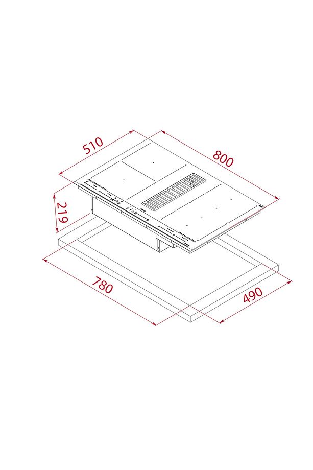 - Hob Aff 87601 Mst Bk - Ankastre Davlumbazlı Ocak - 7200 W - Siyah - 80 Cm - 112730000 - 8