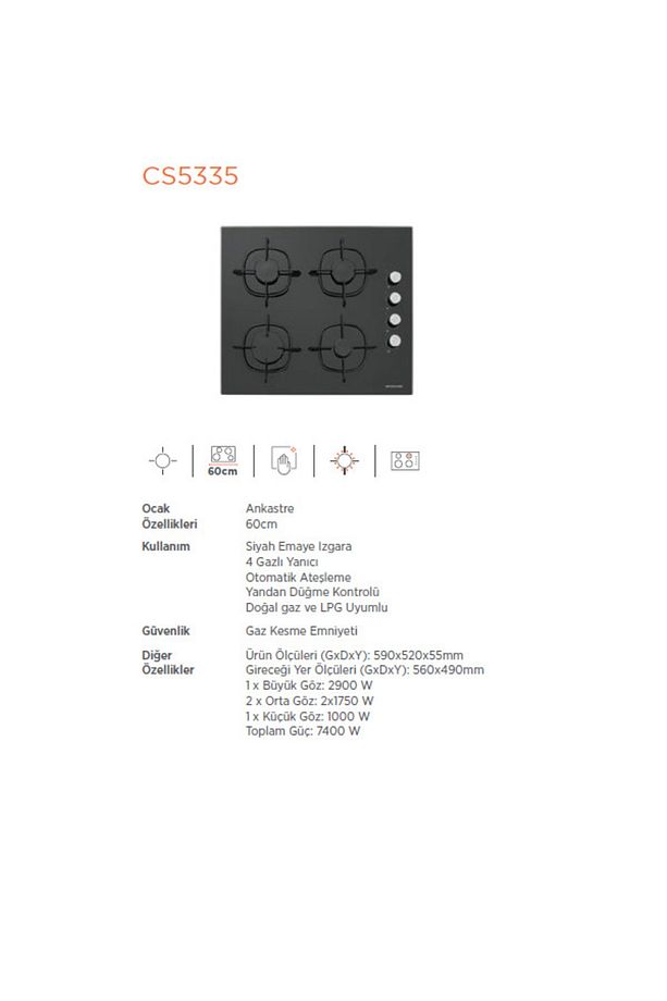 Siyah Cam Ankastre Set (3481 Flam 60+cs5335b02+bo65e4b01) - 5