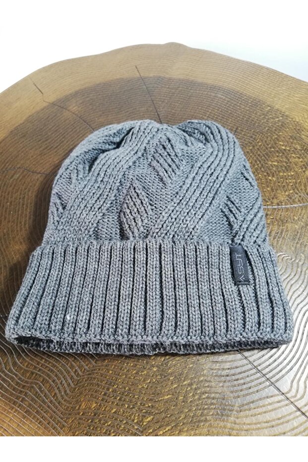 Men's Polar Knitted Beanie K22001-11-004 Medium Gray