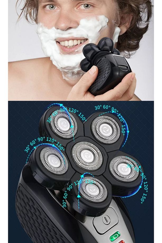 D14 6 Kafa Tıraş Makinesi + J8 Holder + 12 Adet Kartuş -5 Bıçak - 6
