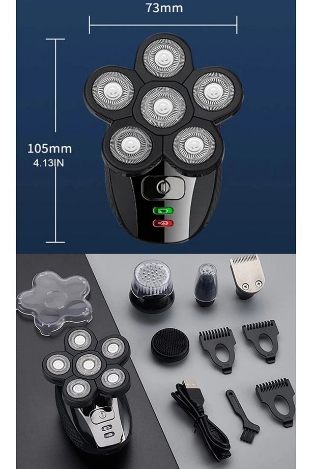D14 6 Kafa Tıraş Makinesi + J8 Holder + 12 Adet Kartuş -5 Bıçak - 7