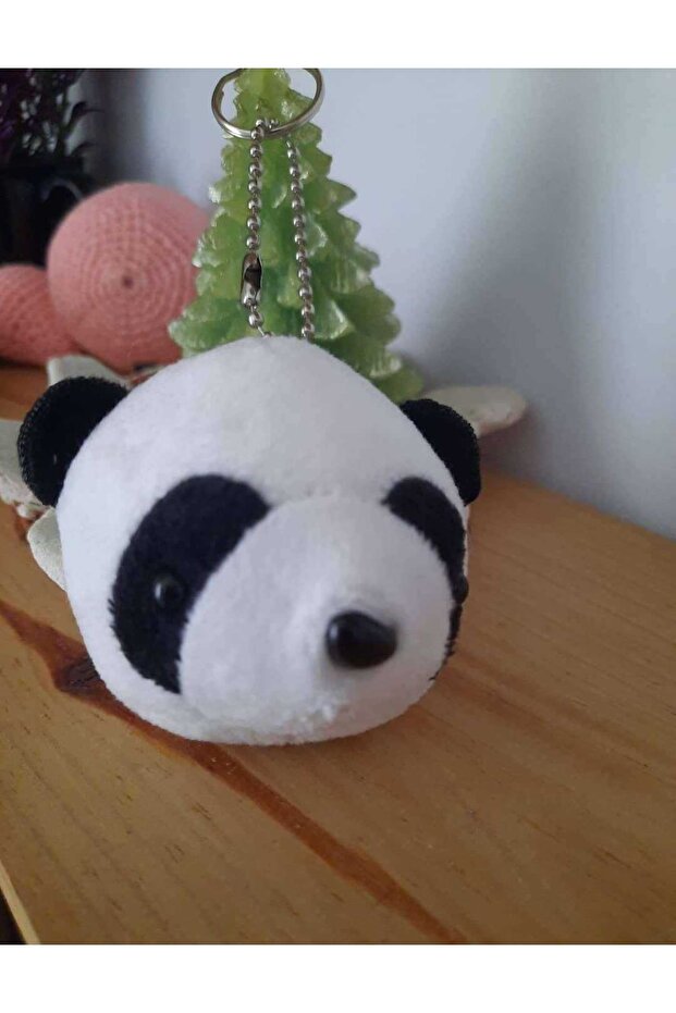Plush Panda Patterned Keychain - 3