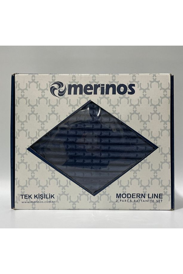 Modern Line 2 Parça Tek Kişilik Battaniye Seti - Lacivert - 1