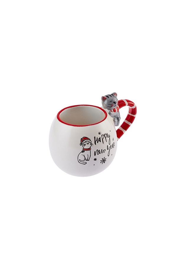 STD New Year Yılbaşı Cat Kupa 450 ml Klasik - 2