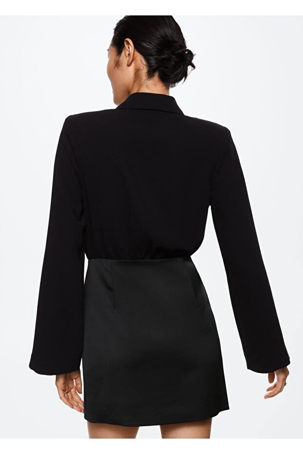 Kruvaze Kesim Elbise - 4