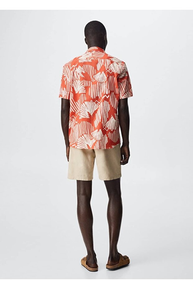 Desenli Pamuklu Gömlek - 4