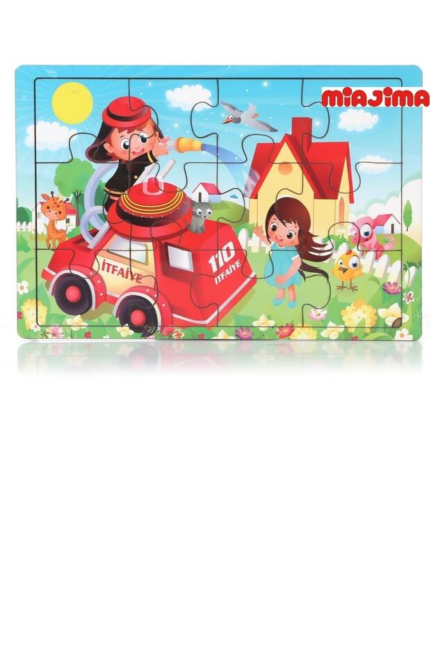 Eğitici Ahşap Puzzle Seti 6 Farklı Puzzle'dan Oluşan 12 Parçalı Puzzle - 4
