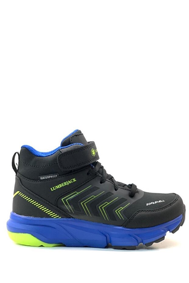 Harry Hi Jr 2Pr Black-Lime Boy's Waterproof Outdoor Boots