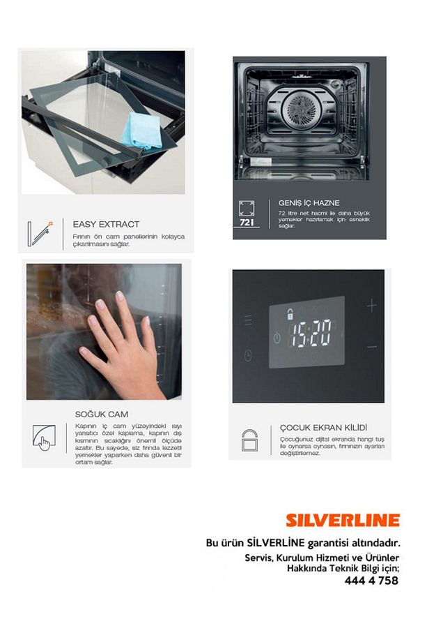 Siyah Cam Ankastre Set (3173 Quadro 60+cs5335b02+bo65e4b01) - 8