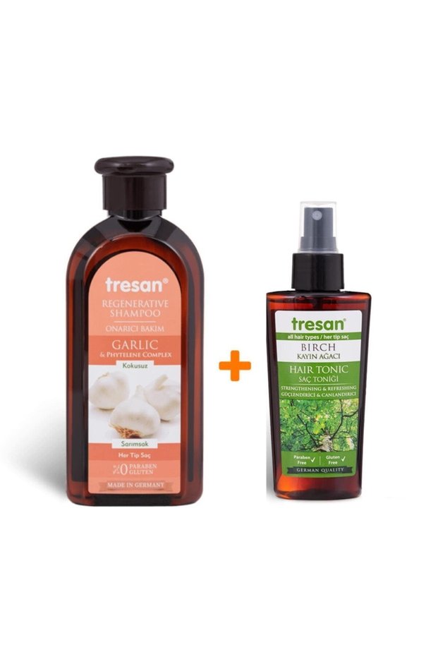 Garlic Care Shampoo 300ml - Beech Tree Strengthening and Revitalizing Hair Tonic 125ml