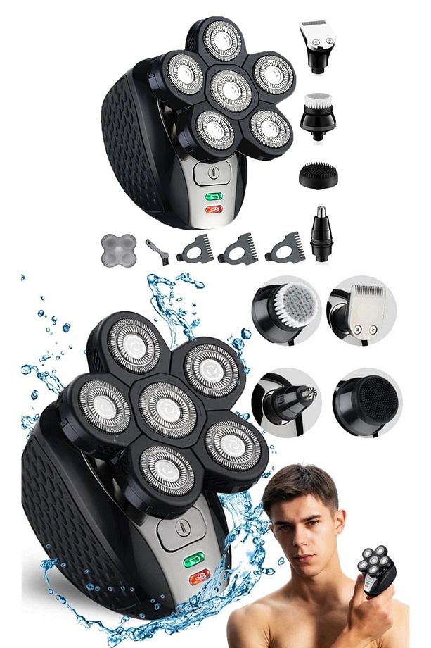 D14 6 Kafa Tıraş Makinesi + J8 Holder + 12 Adet Kartuş -5 Bıçak - 8