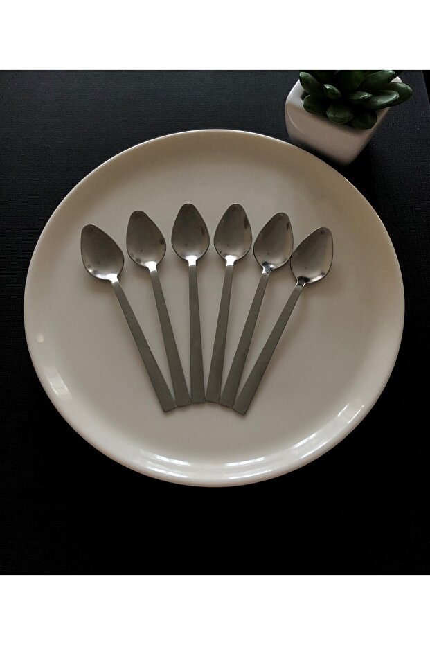 Stick Model Plain Plain Stainless Steel Teaspoon Set of 6