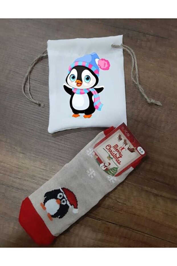 Children's New Year's Socks in Printed Pouch