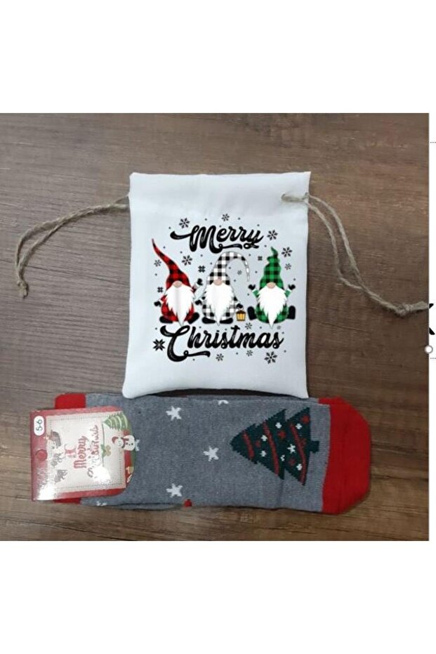 Children's New Year's Socks in Printed Pouch
