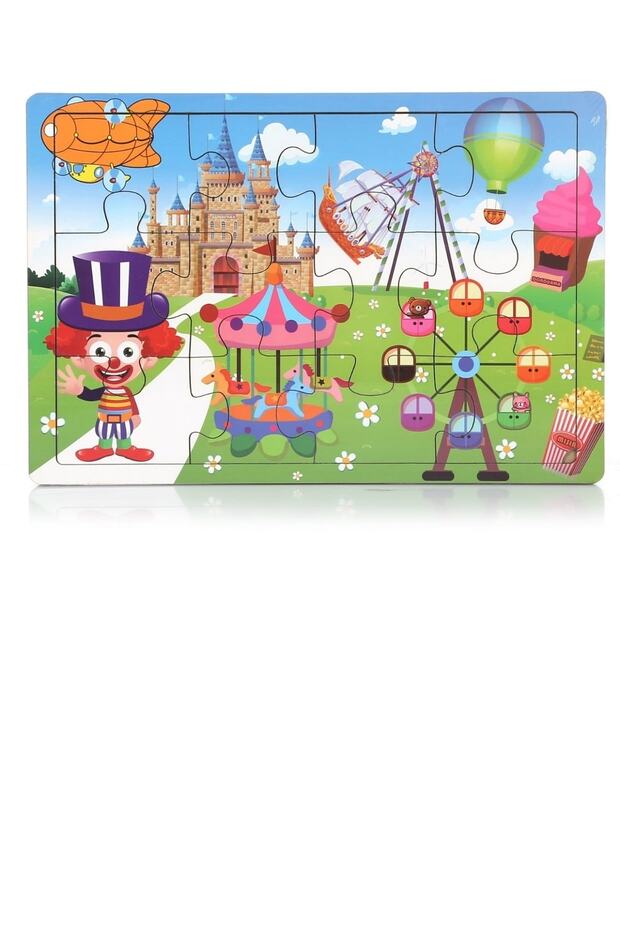 Eğitici Ahşap Puzzle Seti 6 Farklı Puzzle'dan Oluşan 12 Parçalı Puzzle - 2