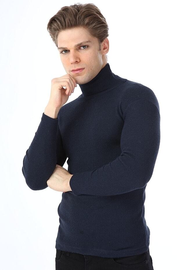 Turtleneck Long Sleeve Soft Unisex Combed Cotton Body Yumos-body Nbl001