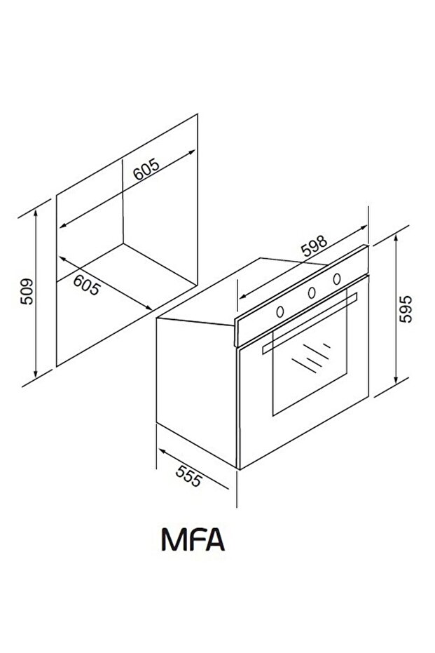 Basic Beyaz 240 3'lü Ankastre Set (ED400-EO320-EF240) - 6