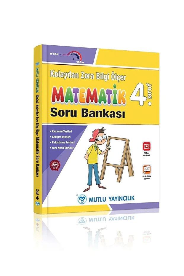Mutlu Bilgi Ölçer Kolaydan Zora Bilgi Ölçer Matematik Soru Bankası 4.sınıf ( Yeni Ürün) !! - 1