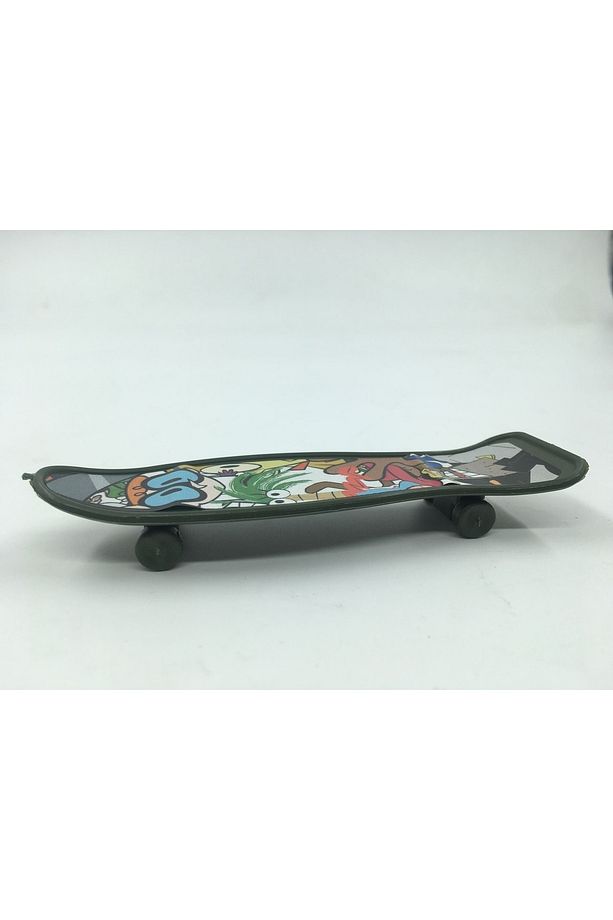 Skateboard Parmak Kaykay 4lü Baskılı Set Siyah Plastik Tek Ebat - 4