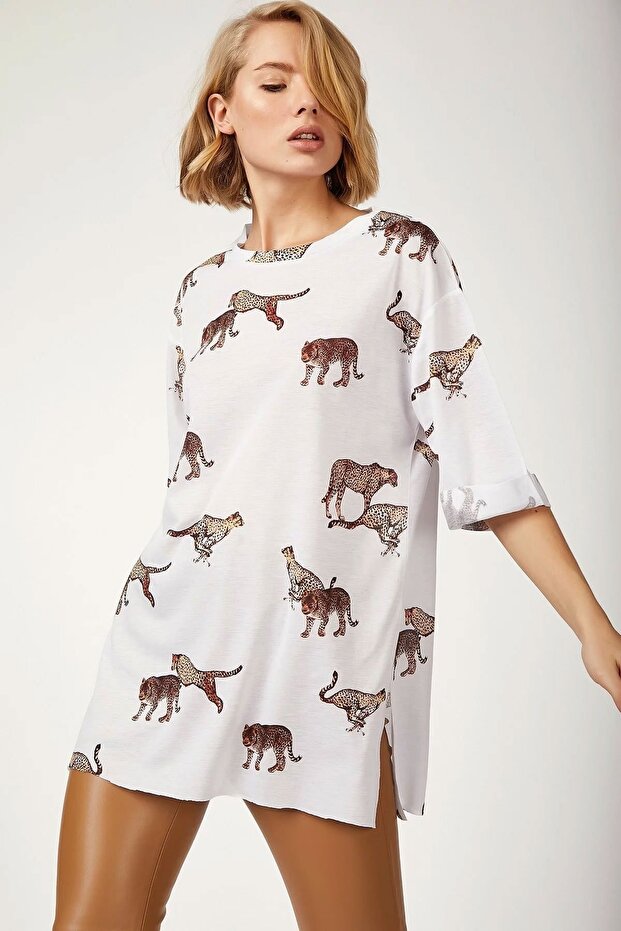 تي شيرت بنمط النمر - 1