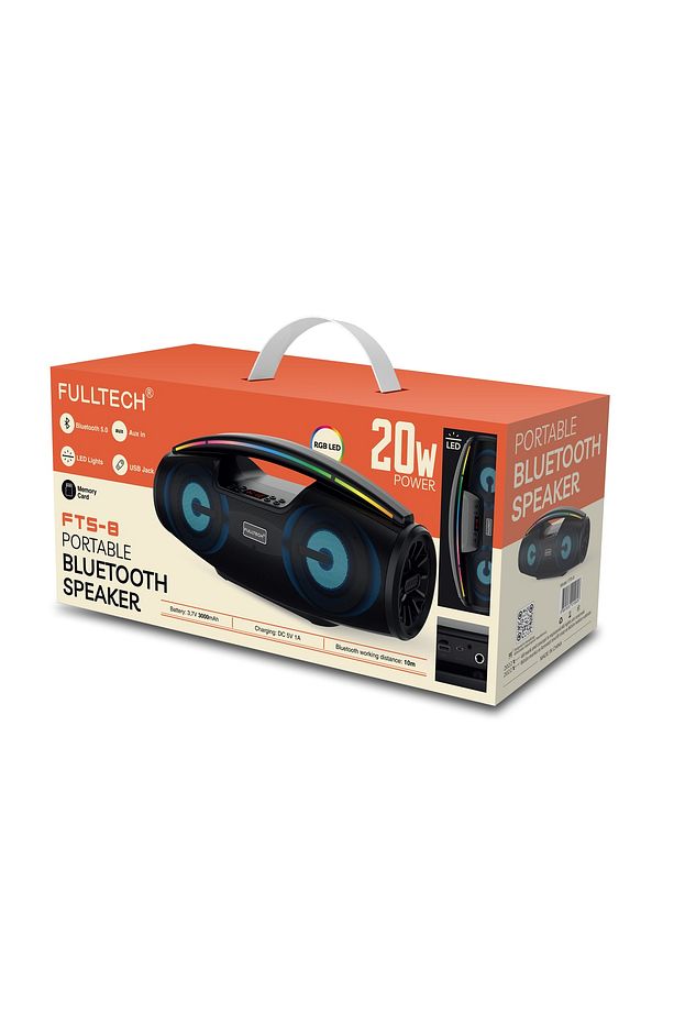 20watt Bluetooth 5.0 Mikrofonlu Kareoke Sistem Taşınabilir Ses Sistemi Speaker Hoparlör - 1