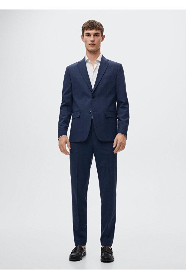 Slim Fit Wool Blazer Jacket - 2