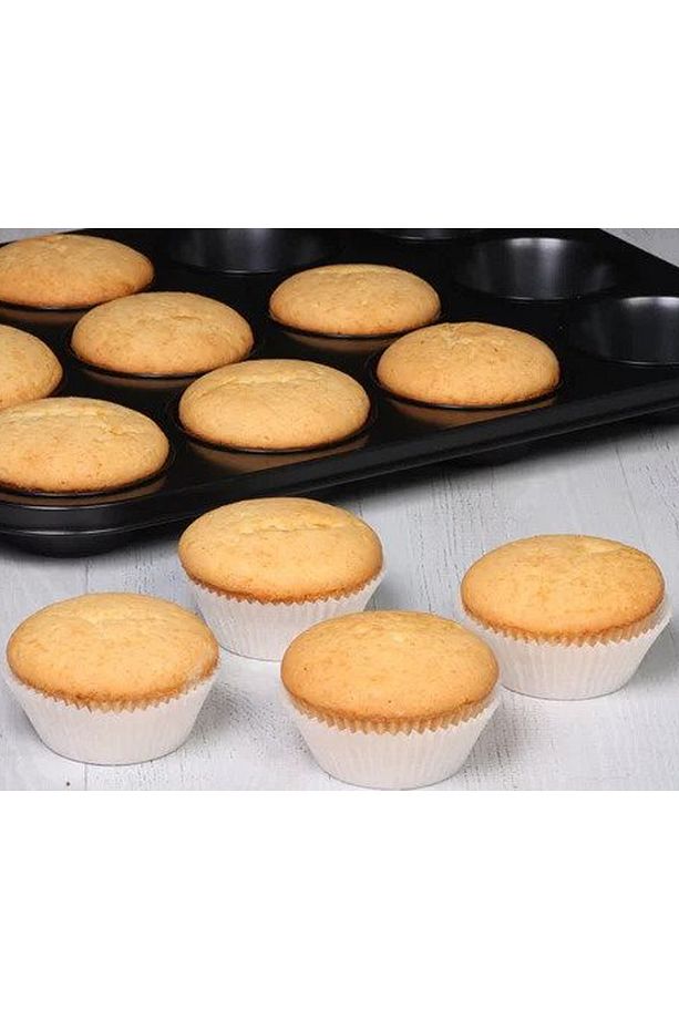 Kalıp Tepsi Için Beyaz Renk Tek Kullanımlık Kağıt Muffin Kek Kalıbı 1 Paket ( 300 Adet ) - 4