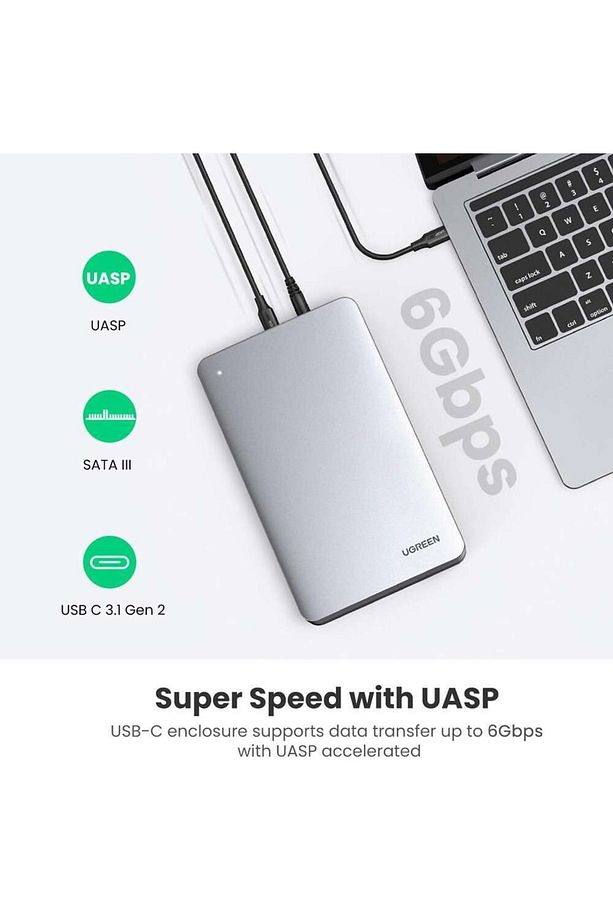 Usb-c Alüminyum 3.5” / 2.5” Uasp Destekli Sata Ssd Hdd Taşınabilir Disk Kutusu - 4