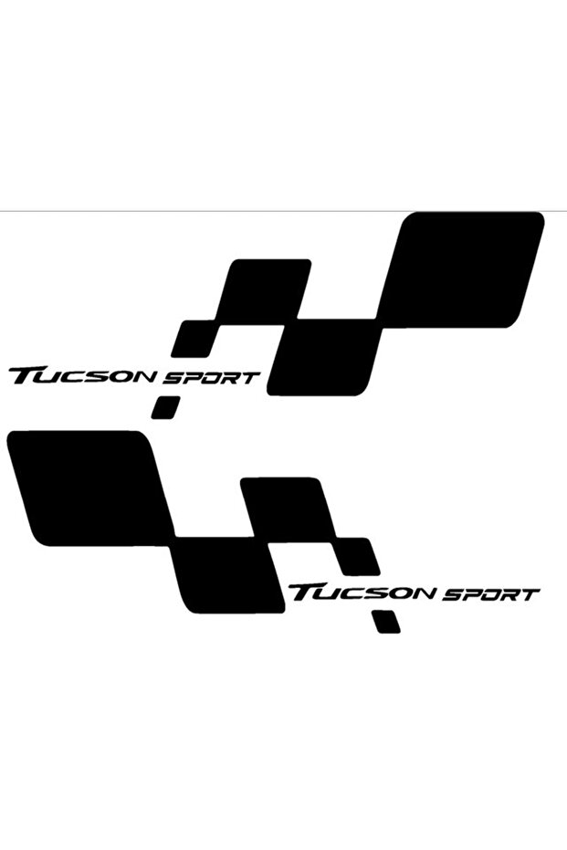 10cmx30cm Tucson Under Door Sport Lettering Checkered Flag