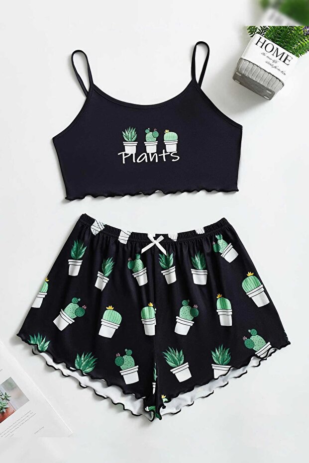 Tex Supersoft Shorts Set Plants3