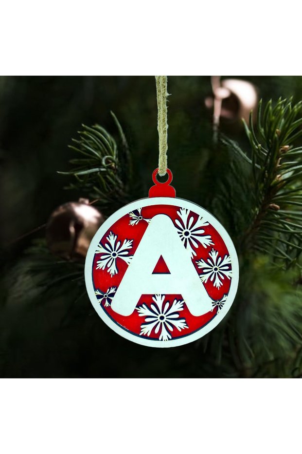 Letter A Christmas Tree Ornament
