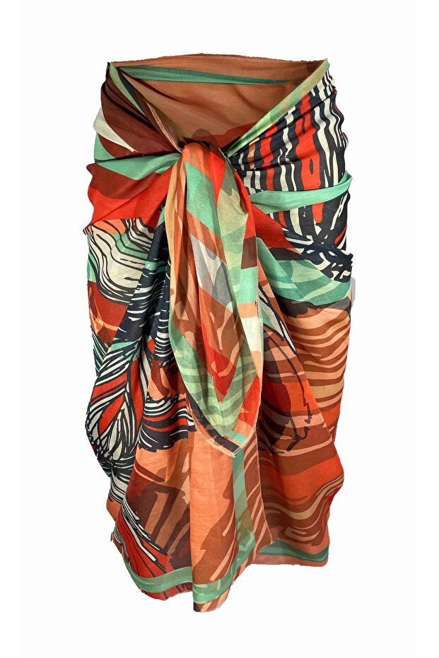 Парео Amara Watercolor Leaf Pattern - 1