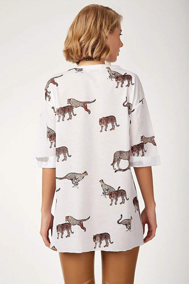 تي شيرت بنمط النمر - 2