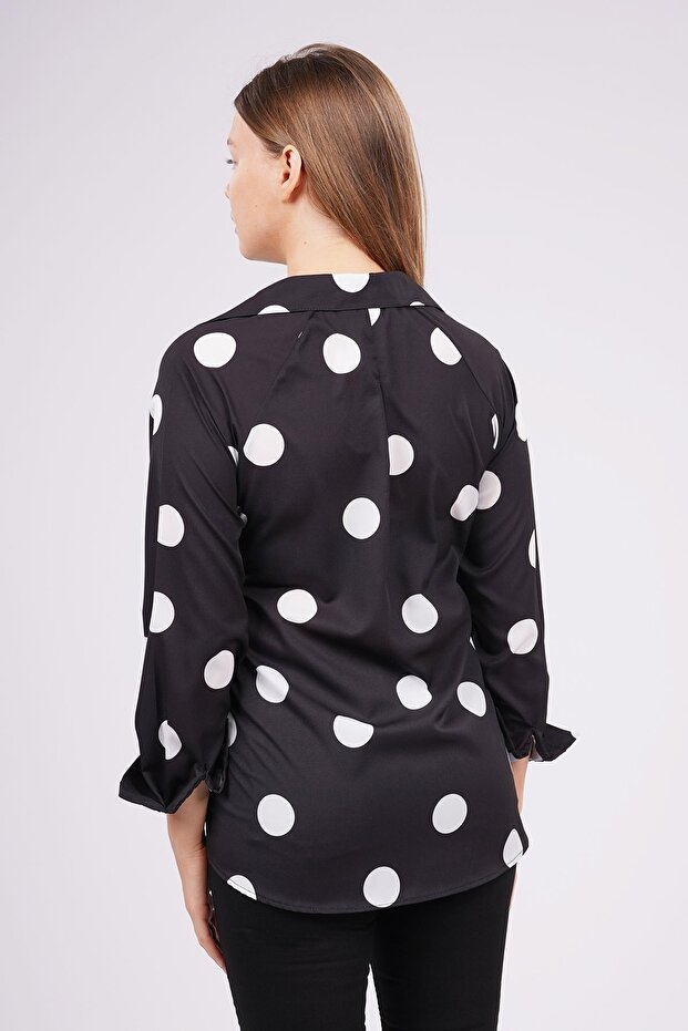 قميص منقوش بنقاط البولكا - 4
