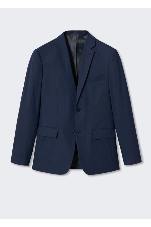 Slim Fit Wool Blazer Jacket - 3