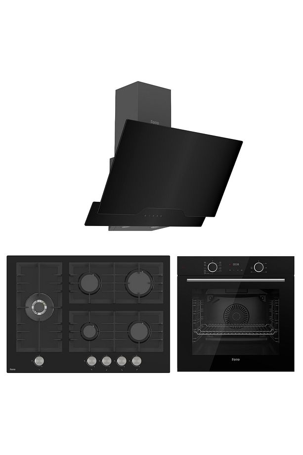 Fryart Bl Modüler Serisi Siyah Ankastre Cam Set (d063 + Bl135 + Xe63cs) - 1