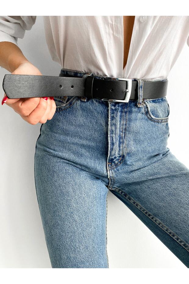 Kadın Basic Siyah Kemer - 4