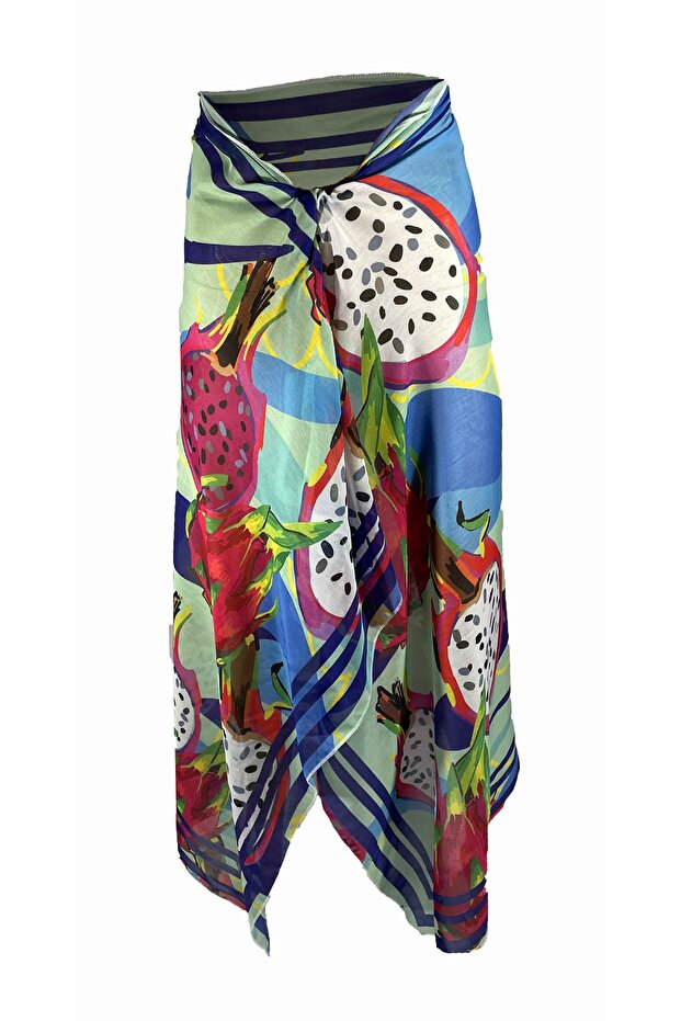 Amara Dragon Fruit Pattern Pareo - 3
