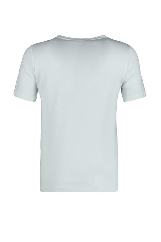 Beyaz %100 Pamuk Regular/Normal Kalıp Kısa Kollu Basic Bisiklet Yaka Örme T-Shirt TWOSS23TS00000 - 8