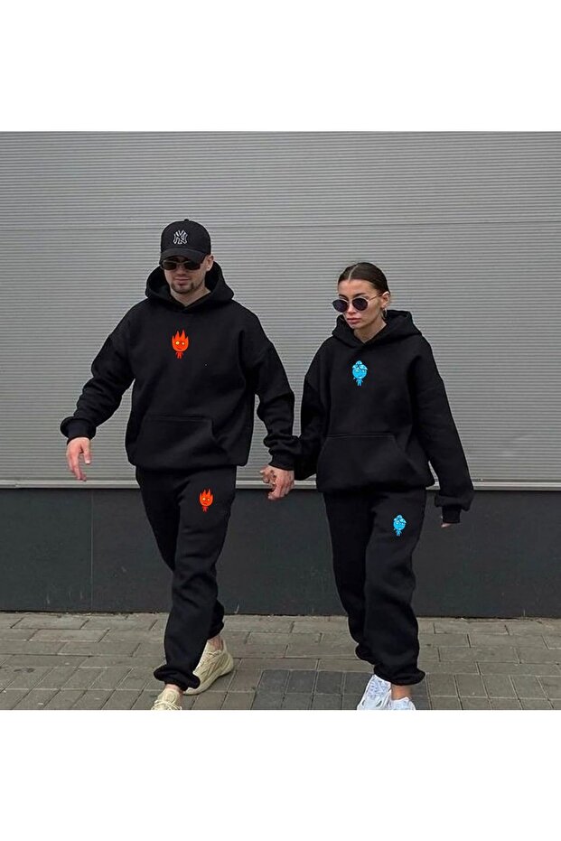 Black Printed Lover Set - 1