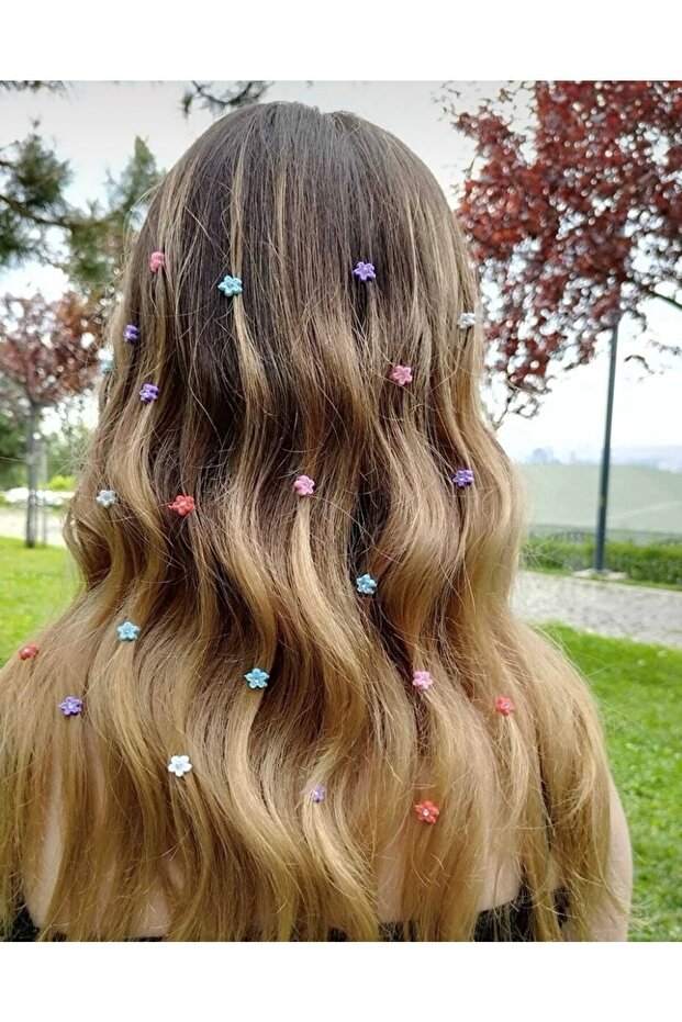 Floral Hair Braiding Beads 24pcs