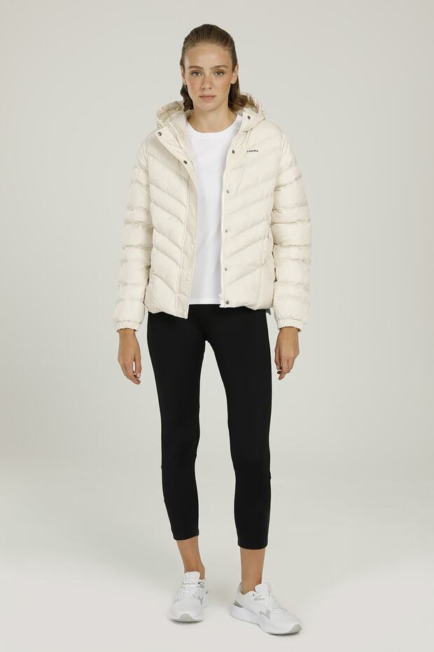 W-sn30 Zıggy Coat 2pr Bej Kadın Kısa Kaban - 3