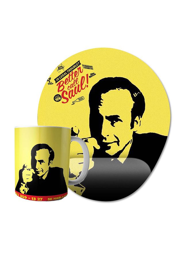 Better Call Saul Kupa Ve Bilek Destekli Oval Mouse Pad - 1