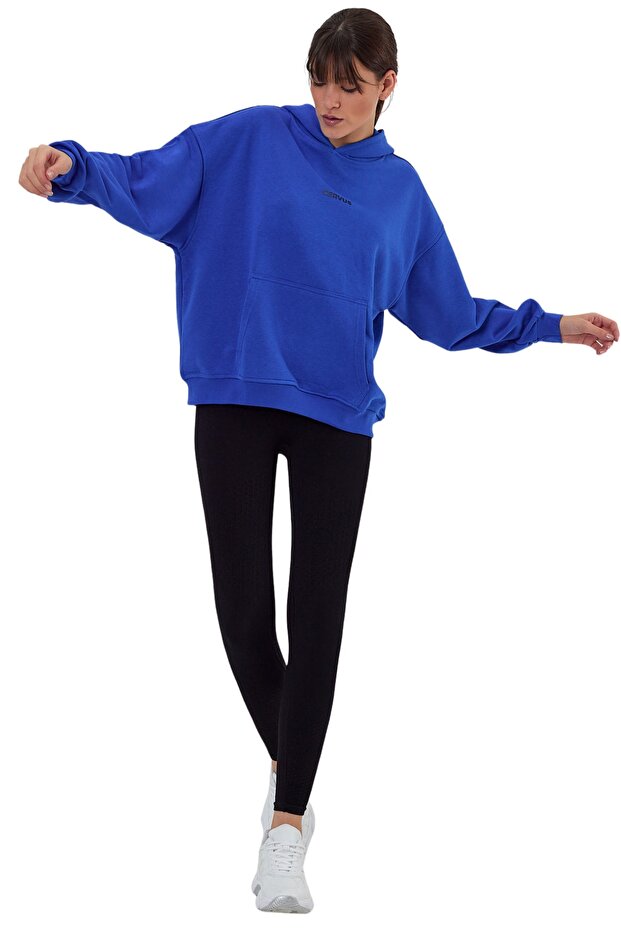 Oversize Kapşonlu Sweatshirt - 2