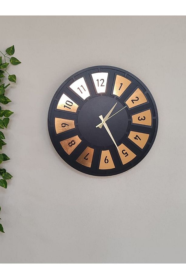 Tıme Coll. Nest Mdf Yaldız Duvar Saati Altın / Gold - 8