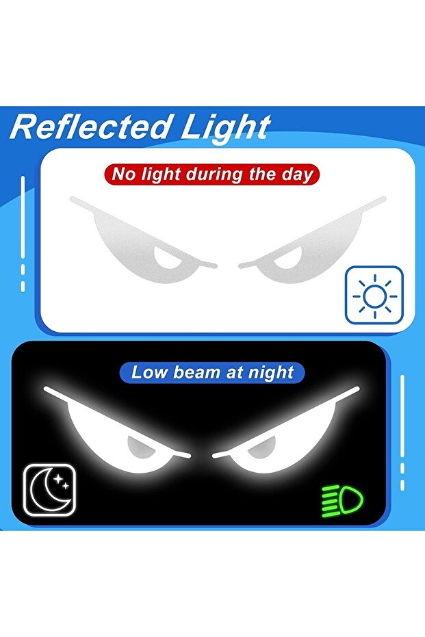 Reflektörlü Kask Sticker Göz - 2