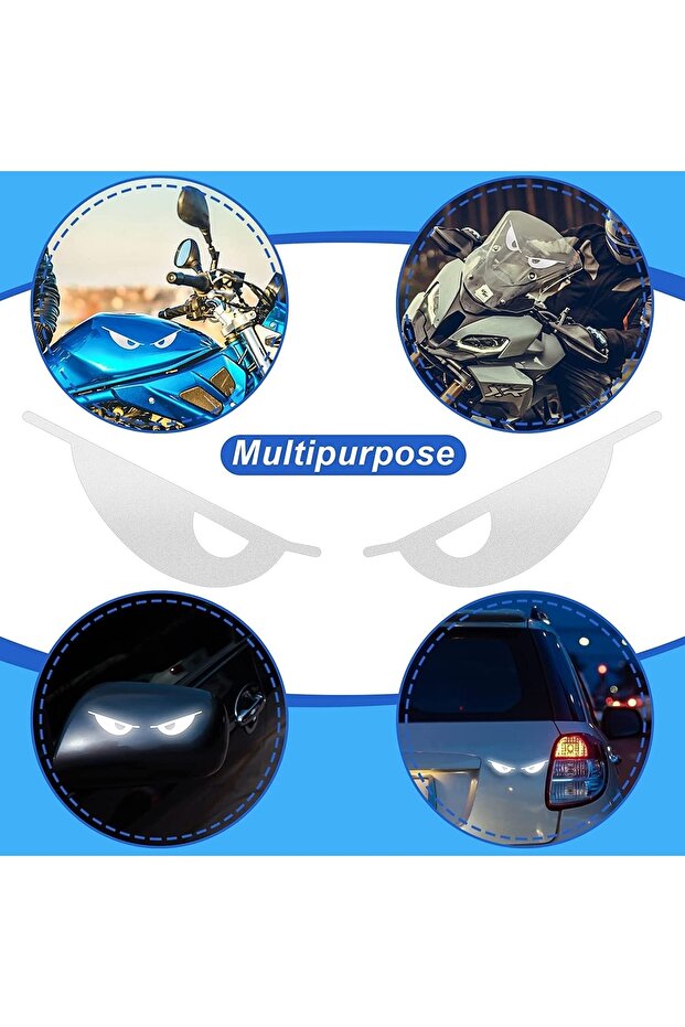 Reflektörlü Kask Sticker Göz - 5