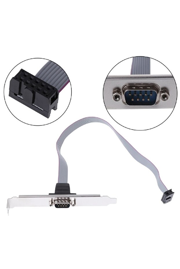 4991 Rs232 Serial Com Port Db 9 To 10 Pin Pci Anakart Braket Kablosu - 1