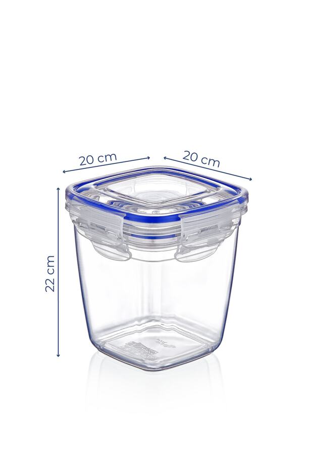 Set of 3 5000 Ml Deep Square Storage Container with Gasket - 5