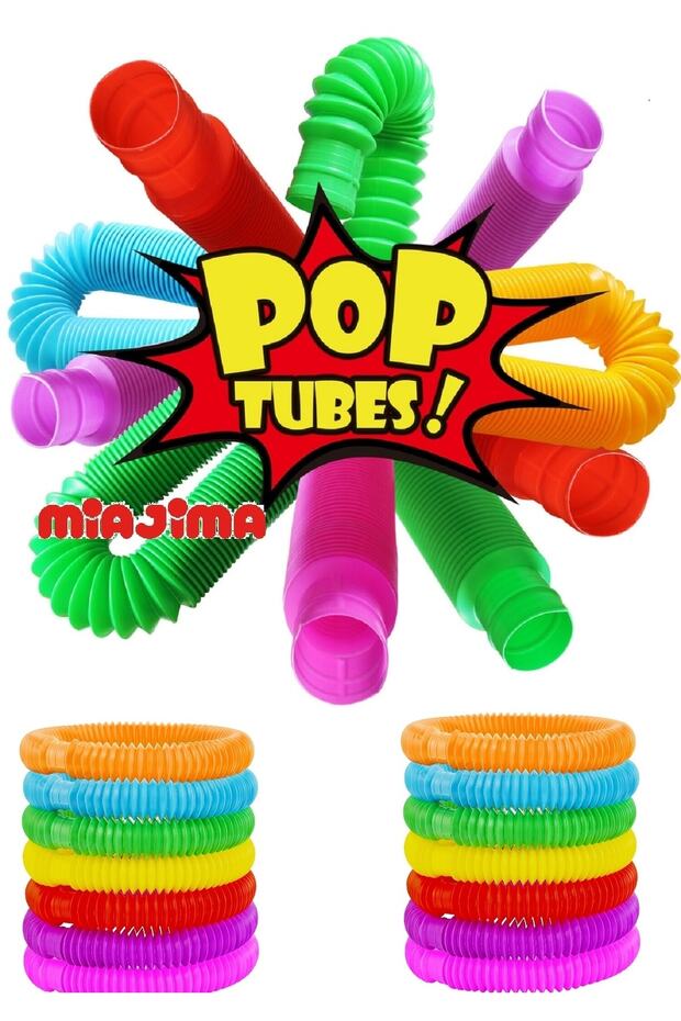 Imported 6-Piece Pop Tubee Stress Relief Popit Pipe Extendable Bendable Flexible Pipe Large
